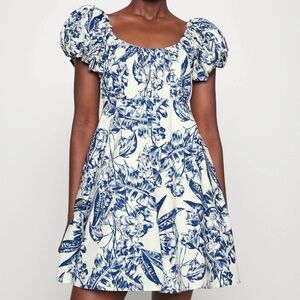 Abercrombie and Fitch Mini Puff-Sleeve Dress